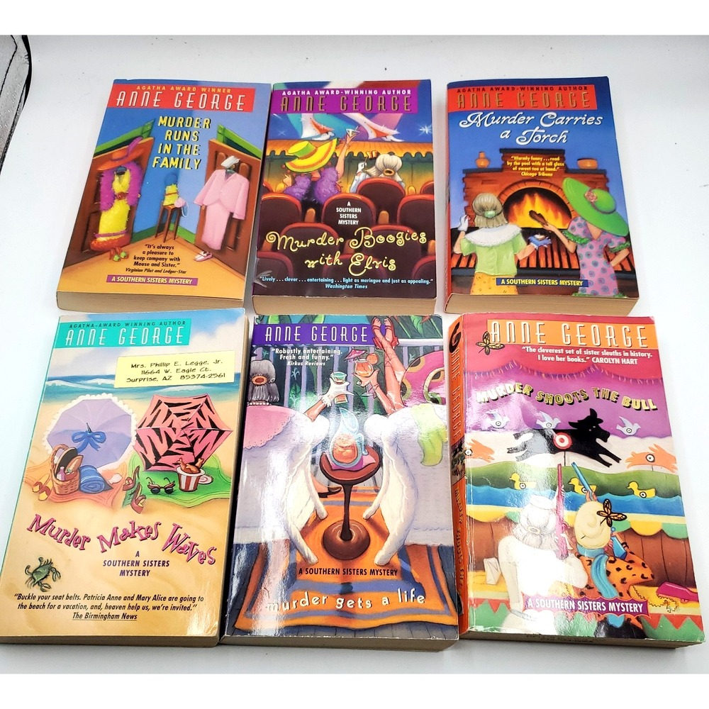 Anne George A Southern Sisters Mystery Paperback Book Lot of 6